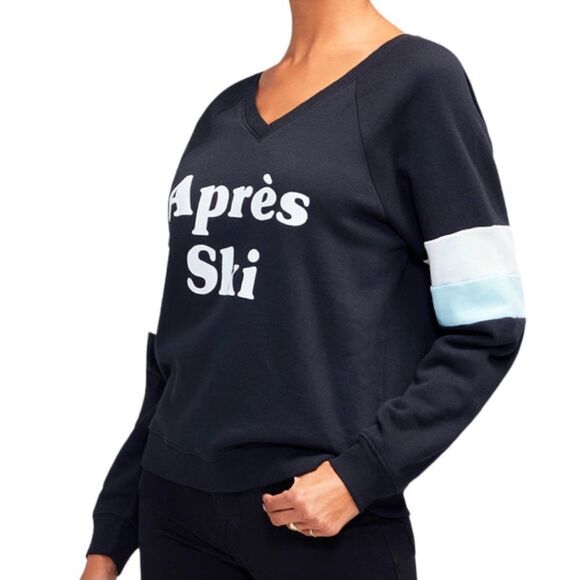 WILDFOX NWT WOMEN’S SWEATSHIRT PULLOVER WITH V-NECK IN SIZE SMALL APRÈS-SKI - Picture 1 of 3